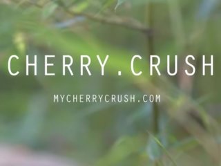 CHERRY CRUSH - SCHOOL damsel ORGASM&comma; OILED ASS&comma; BUTT PLUG AND CUM SHOT