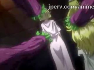 Superior elf princess screwed by bunch of tentacles in hentai mov