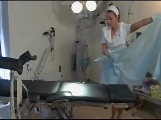 Superior Nurse In Tan Stockings And Heels In Hospital - Dorcel